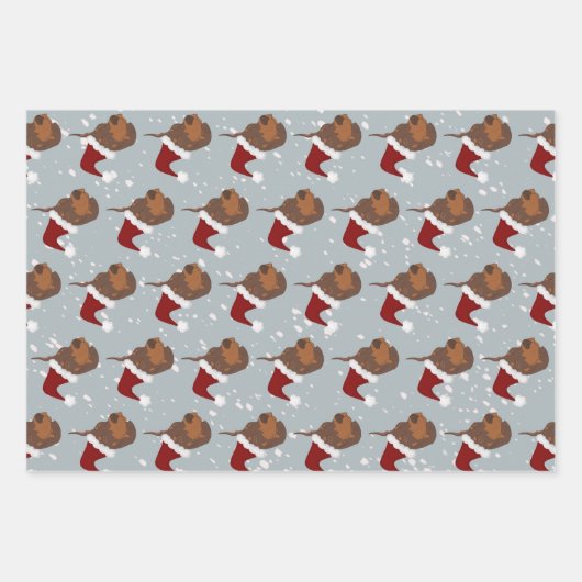 Christmas Doberman Pinscher Geschenkpapier Set (Vorderseite)