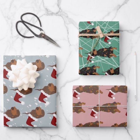 Christmas Doberman Pinscher Geschenkpapier Set (Vorderseite)