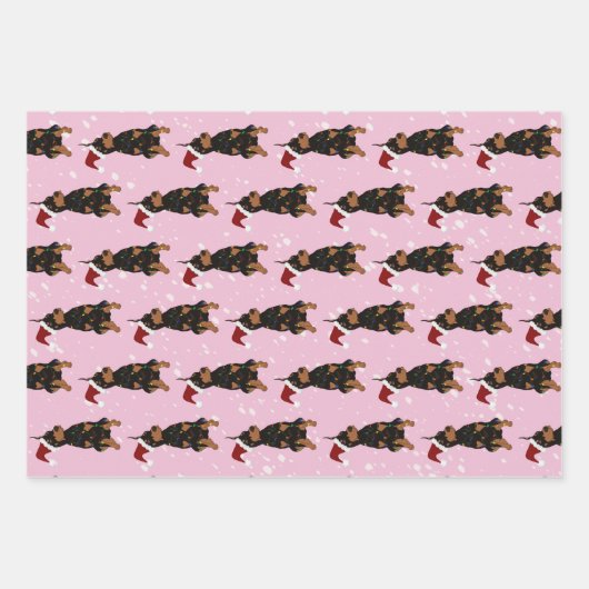 Christmas Doberman Pinscher Geschenkpapier Set (Vorderseite)