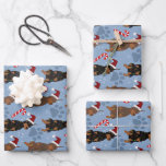 Christmas Doberman Pinscher Geschenkpapier Set<br><div class="desc">Weihnachtsfeiertag Doberman Pinscher</div>