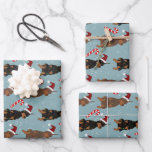 Christmas Doberman Pinscher Geschenkpapier Set<br><div class="desc">Weihnachtsfeiertag Doberman Pinscher</div>