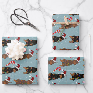 Christmas Doberman Pinscher Geschenkpapier Set