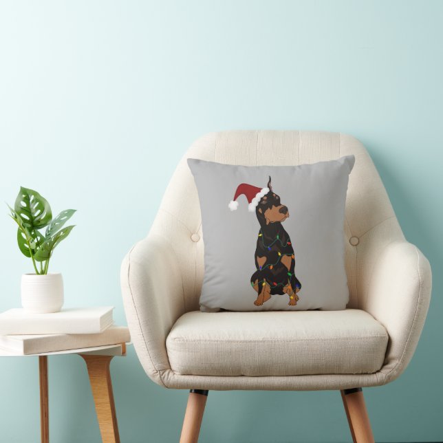 Christmas Doberman Pinscher Kissen (Stuhl )
