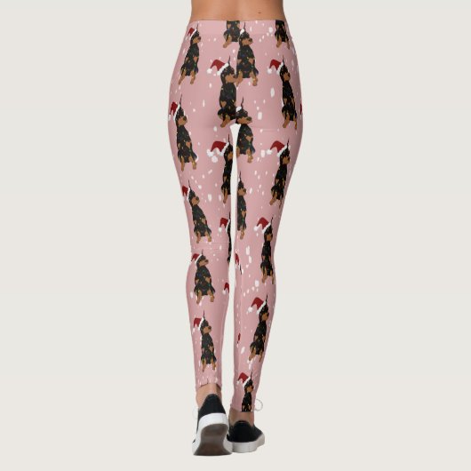 Christmas Doberman Pinscher Leggings (Rückseite)