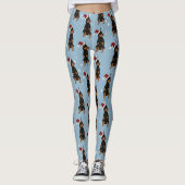 Christmas Doberman Pinscher Leggings (Vorderseite)