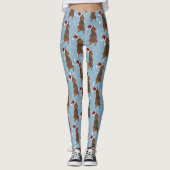 Christmas Doberman Pinscher Leggings (Vorderseite)