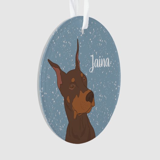 Christmas Doberman Pinscher Ornament (Vorderseite)