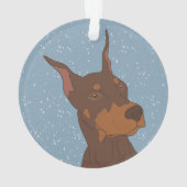 Christmas Doberman Pinscher Ornament (Rückseite)