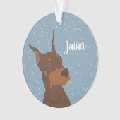 Christmas Doberman Pinscher Ornament (Vorderseite)