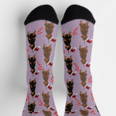 Christmas Doberman Pinscher Socken (Oben)