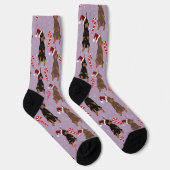 Christmas Doberman Pinscher Socken (Rechts)