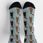 Christmas Doberman Pinscher Socken (Oben)