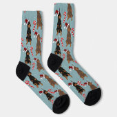 Christmas Doberman Pinscher Socken (Rechts)