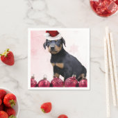 Christmas Doberman Pinscher Welpe Serviette (Beispiel)