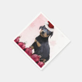 Christmas Doberman Pinscher Welpe Serviette (Ecke)