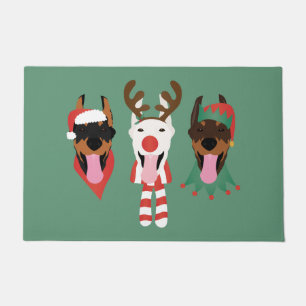 Christmas Dobermann Hunde Fußmatte