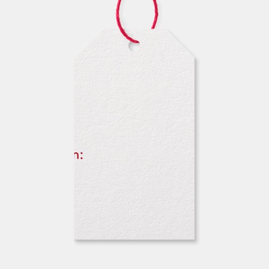 Christmas Dobermann Hunde Geschenkanhänger (Rückseite)