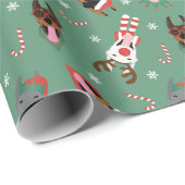 Christmas Dobermann Hunde Geschenkpapier (Rolleneckpunkt)