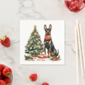 Christmas Dobermann Hunde Serviette (Beispiel)