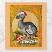 Christmas Dodo Bird Weinetikett (Einzelnes Label)