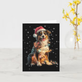 Christmas Dog Australian Shepherd Santa Xmas Women Karte (Gelbe Blume)