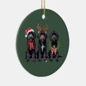 Christmas Dog Black Goldendoodle Doodle Mom Winter Keramik Ornament (Rechts)