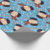 Christmas Dog Candy Canes Geschenkpapier (Ecke)