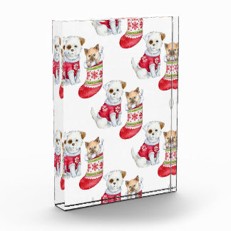 Christmas Dog & Cat Fotoblock