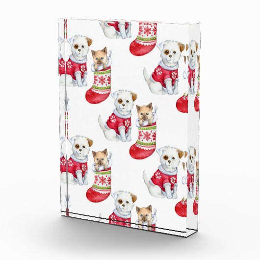 Christmas Dog & Cat Fotoblock (Rechts)