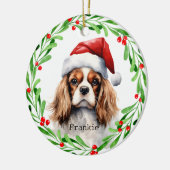 Christmas Dog Cavalier King Charles Spaniel Pet Keramik Ornament (Links)