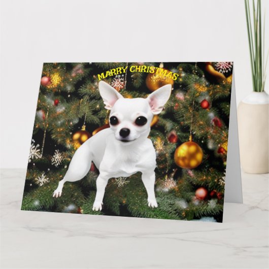 Christmas Dog Chihuahua Karte (Vorderseite)
