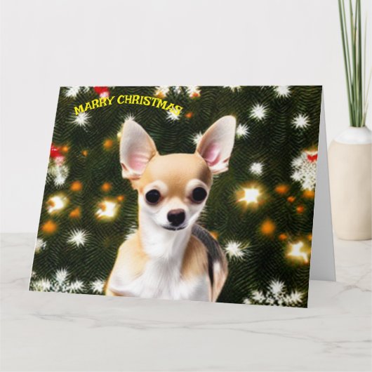 Christmas Dog Chihuahua Karte (Vorderseite)