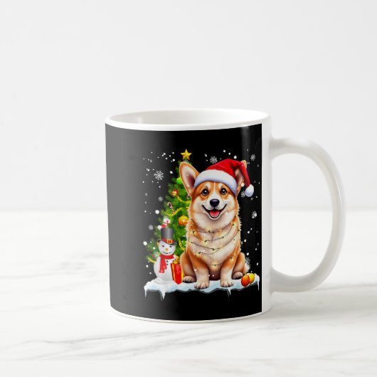 Christmas Dog Corgi Santa Xmas Wiener Women Men Ki Kaffeetasse (Rechts)