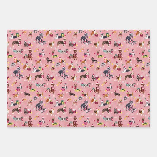 CHRISTMAS DOG CUTENESS GESCHENKPAPIER SET (Vorderseite 3)
