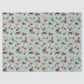 CHRISTMAS DOG CUTENESS MINT SEIDENPAPIER (Vorderseite)