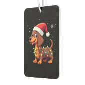 Christmas Dog Dachshund Santa Xmas Wiener 3 Autolufterfrischer (Links)