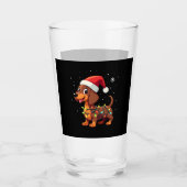 Christmas Dog Dachshund Santa Xmas Wiener 3 Glas (Vorderseite)
