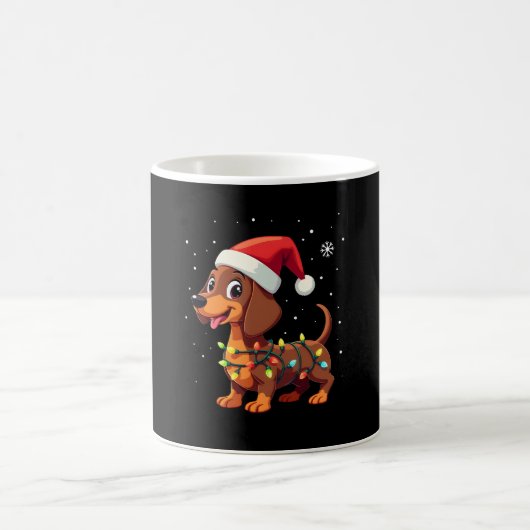 Christmas Dog Dachshund Santa Xmas Wiener 3 Kaffeetasse (Mittel)
