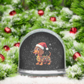 Christmas Dog Dachshund Santa Xmas Wiener 3 Schneekugeln (Weihnachten)