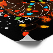 Christmas Dog Dachshund Santa Xmas Wiener Women Me Poster (Ecke)