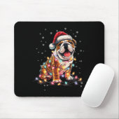 Christmas Dog English Bulldog Santa Xmas Women Men Mousepad (Mit Mouse)