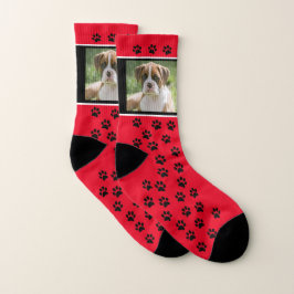 Christmas Dog Foto Socks - Red Custom Pet Socks Socken