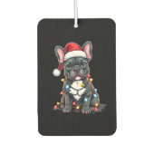 Christmas Dog French Bulldog Xmas Frenchie 3 Autolufterfrischer (Vorderseite)
