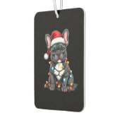 Christmas Dog French Bulldog Xmas Frenchie 3 Autolufterfrischer (Links)