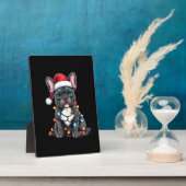 Christmas Dog French Bulldog Xmas Frenchie 3 Fotoplatte (Seite)