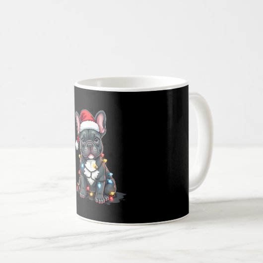 Christmas Dog French Bulldog Xmas Frenchie 3 Kaffeetasse (VorderseiteRechts)