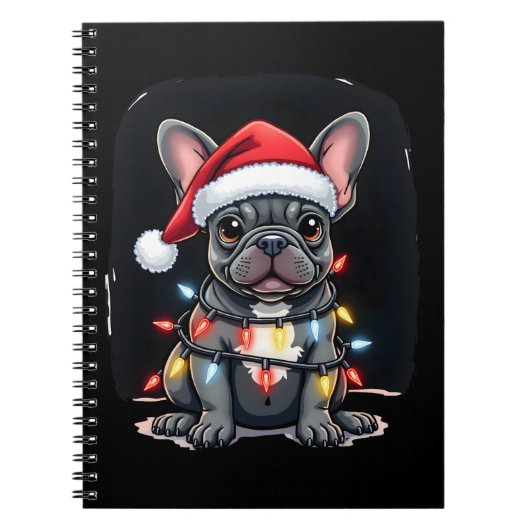 Christmas Dog French Bulldog Xmas Frenchie Men Wom Notizblock (Vorderseite)