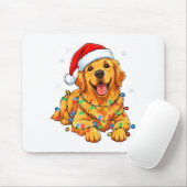 Christmas Dog Golden Retriever Lights Xmas  Mousepad (Mit Mouse)