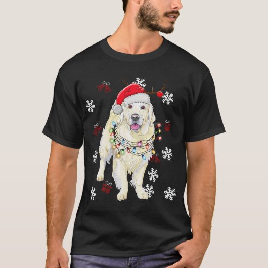 Christmas Dog Golden retriever Pajama T-Shirt (Vorderseite)