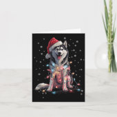 Christmas Dog Husky Santa Xmas Women Men Kids Karte (Vorderseite)